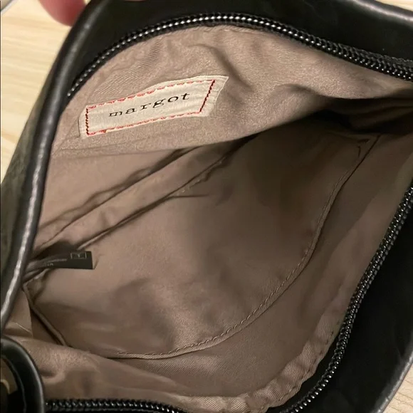 Anthropologie Margot Kari Mini Square Black Leather Crossbody Purse - Picture 7 of 12